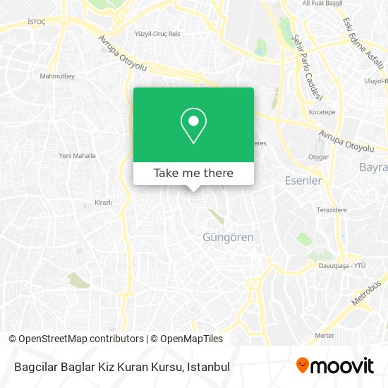 Bagcilar Baglar Kiz Kuran Kursu map