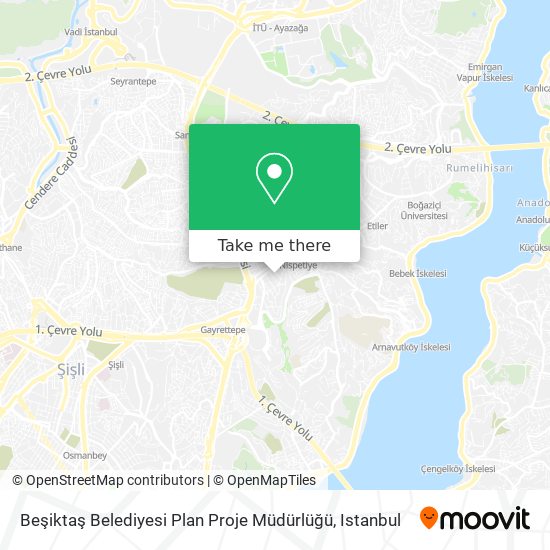 Beşiktaş Belediyesi Plan Proje Müdürlüğü map