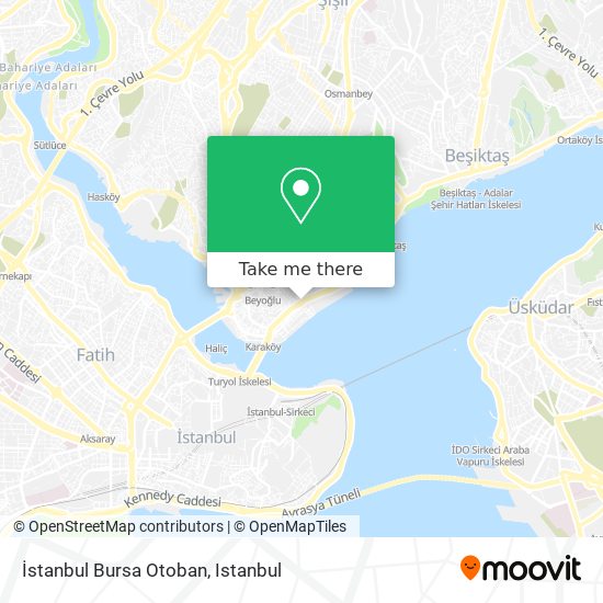 İstanbul Bursa Otoban map