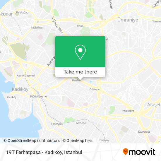 19T Ferhatpaşa - Kadıköy map