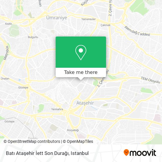 Batı Ataşehir İett Son Durağı map