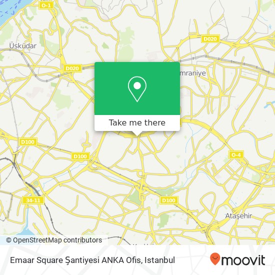 Emaar Square Şantiyesi ANKA Ofis map