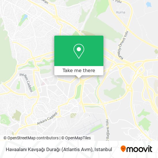 Havaalanı Kavşağı Durağı (Atlantis Avm) map