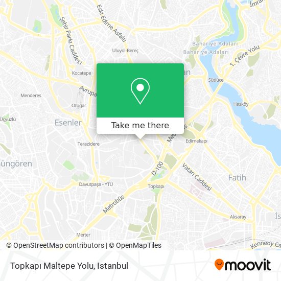 Topkapı Maltepe Yolu map