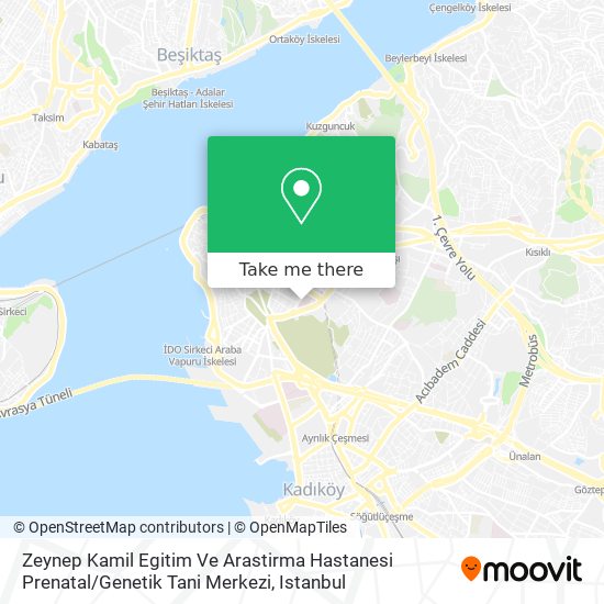 Zeynep Kamil Egitim Ve Arastirma Hastanesi Prenatal / Genetik Tani Merkezi map