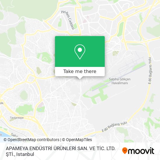 APAMEYA ENDÜSTRİ ÜRÜNLERİ SAN. VE TİC. LTD. ŞTİ. map