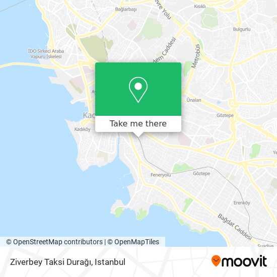 how to get to ziverbey taksi duragi in kadikoy by bus train cable car or metro