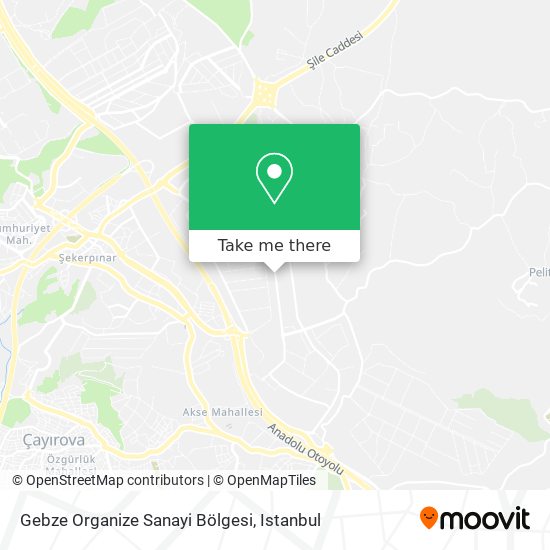 Gebze Organize Sanayi Bölgesi map