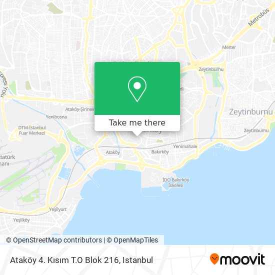 Ataköy 4. Kısım T.O Blok 216 map