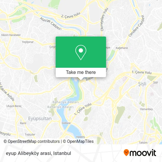 eyup Alibeyköy arasi map