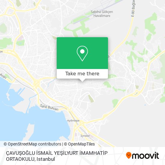 ÇAVUŞOĞLU İSMAİL YEŞİLYURT İMAMHATİP ORTAOKULU map