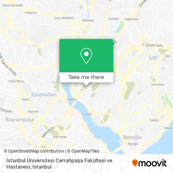 İstanbul Üniversitesi Cerrahpaşa Fakültesi ve Hastanesi map