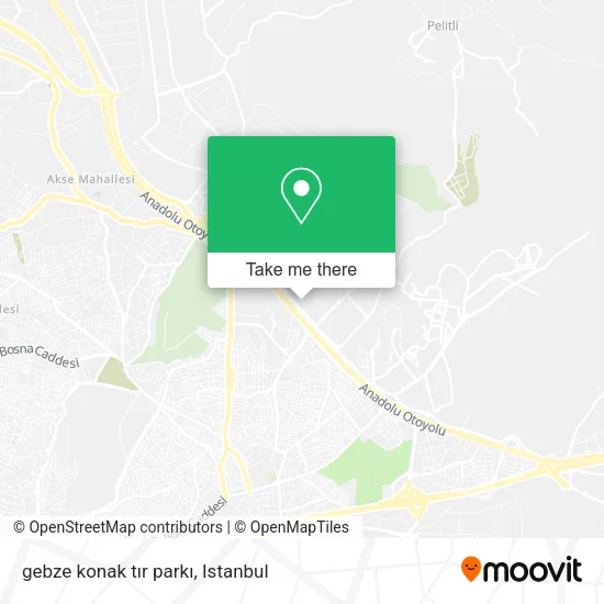 gebze konak tır  parkı map