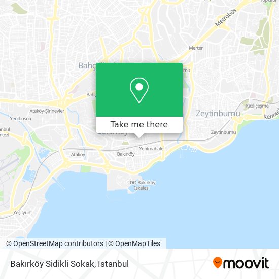 Bakırköy Sidikli Sokak map