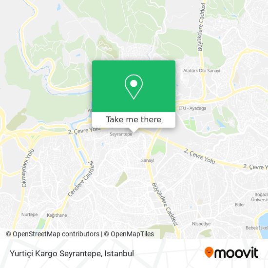 how to get to yurtici kargo seyrantepe in kagithane by bus metro cable car or tram
