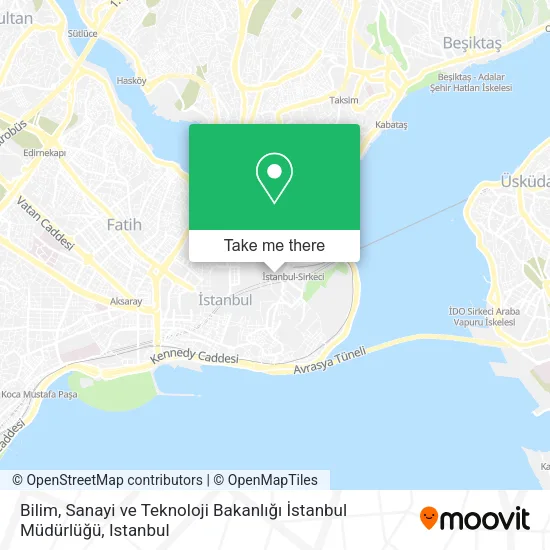 Bilim, Sanayi ve Teknoloji Bakanlığı İstanbul Müdürlüğü map
