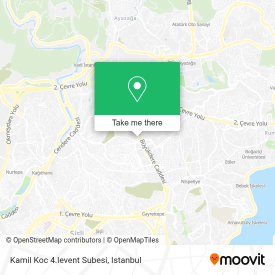 Kamil Koc 4.levent Subesi map
