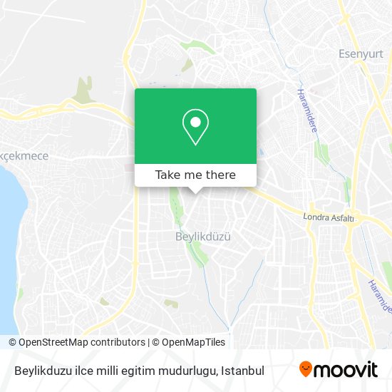 Beylikduzu  ilce milli egitim mudurlugu map