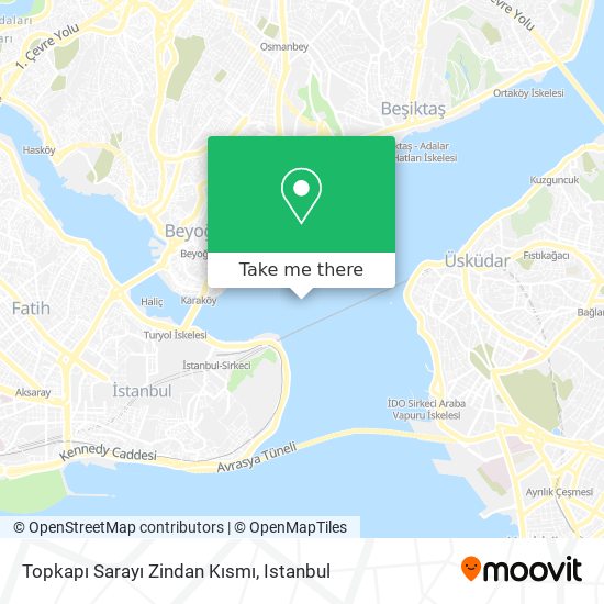 Topkapı Sarayı Zindan Kısmı map