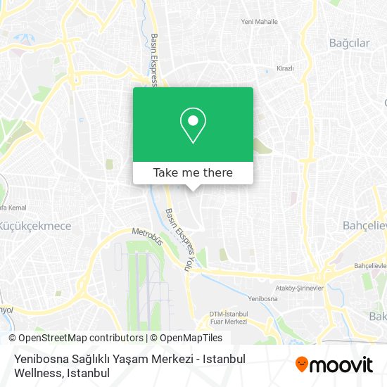 Yenibosna Sağlıklı Yaşam Merkezi - Istanbul Wellness map