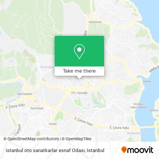 istanbul oto sanatkarlar esnaf Odası map