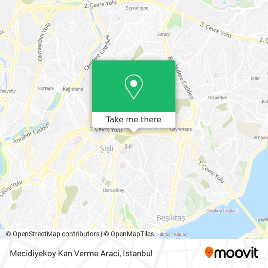 Mecidiyekoy Kan Verme Araci map