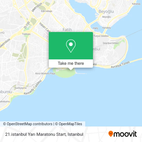 21.istanbul Yarı Maratonu Start map