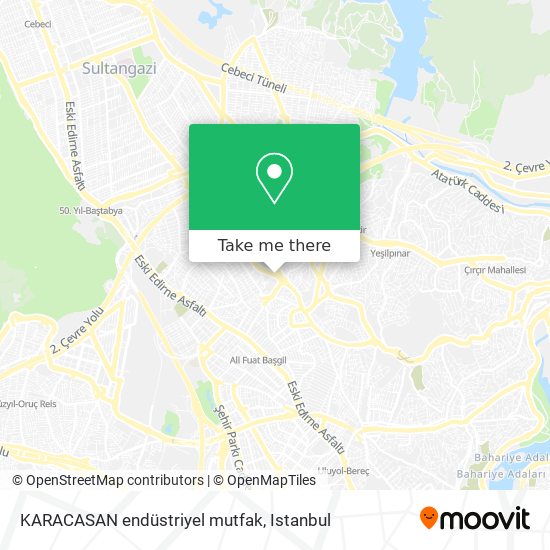 KARACASAN endüstriyel mutfak map