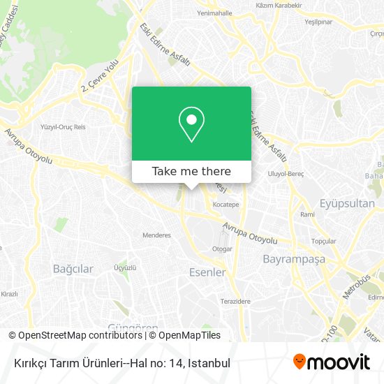 Kırıkçı Tarım Ürünleri--Hal no: 14 map