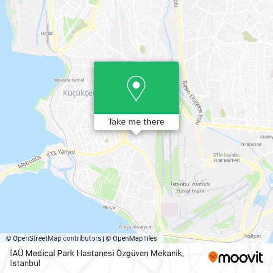 İAÜ Medical Park Hastanesi Özgüven Mekanik map