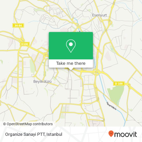 Organize Sanayi PTT map