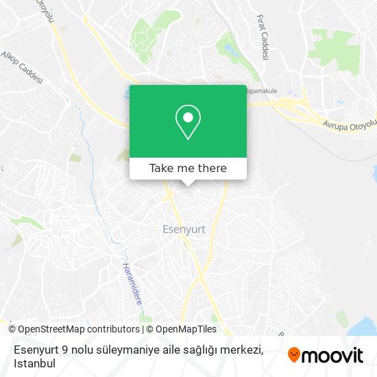 Esenyurt 9 nolu süleymaniye aile sağlığı merkezi map