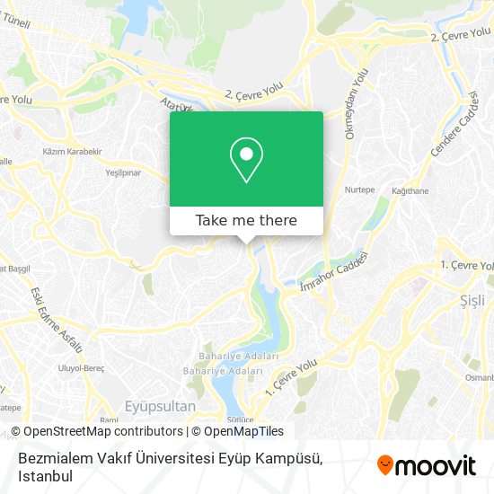 Bezmialem Vakıf  Üniversitesi Eyüp Kampüsü map