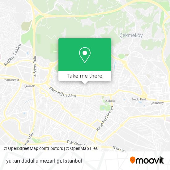 yukarı dudullu mezarlığı map
