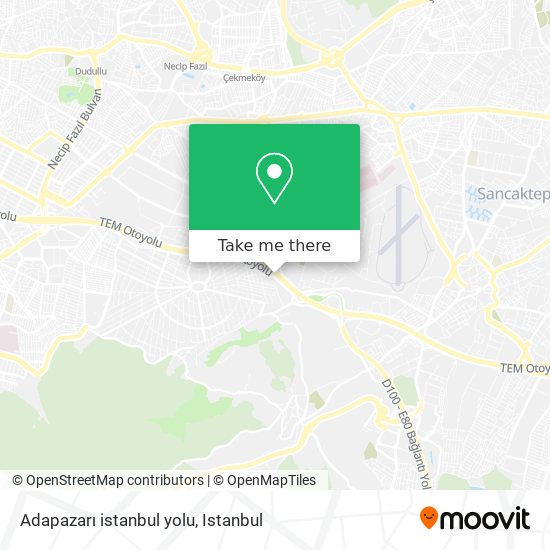 Adapazarı istanbul yolu map