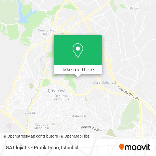 GAT lojistik - Pratik Depo map