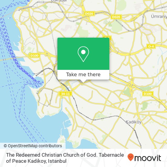 The Redeemed Christian Church of God. Tabernacle of Peace Kadikoy map