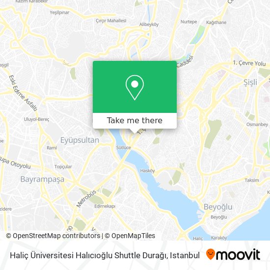 Haliç Üniversitesi Halıcıoğlu Shuttle Durağı map