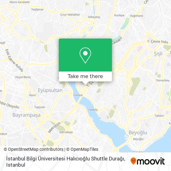 İstanbul Bilgi Üniversitesi Halıcıoğlu Shuttle Durağı map