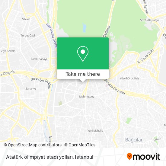 Atatürk olimpiyat stadı yolları map
