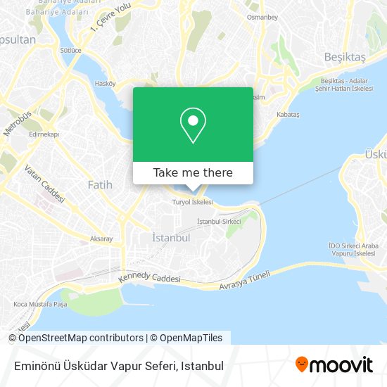 Eminönü Üsküdar Vapur Seferi map