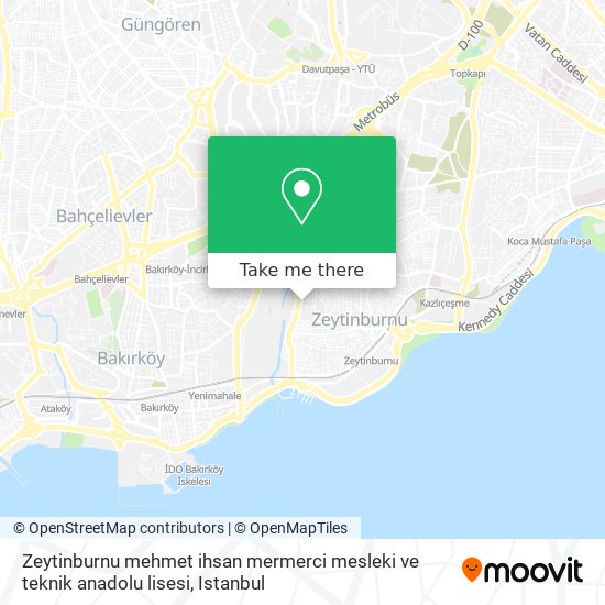 Zeytinburnu mehmet ihsan mermerci mesleki ve teknik anadolu lisesi map
