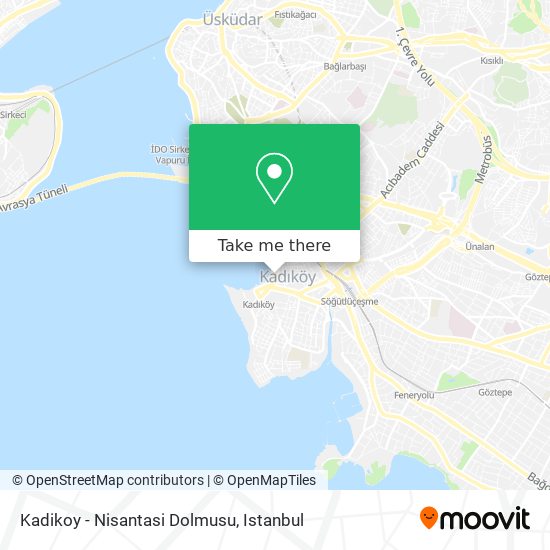 Kadikoy - Nisantasi Dolmusu map