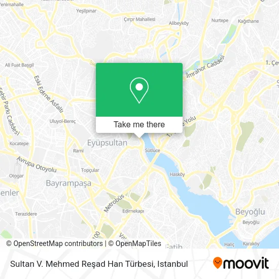 Sultan V. Mehmed Reşad Han Türbesi map
