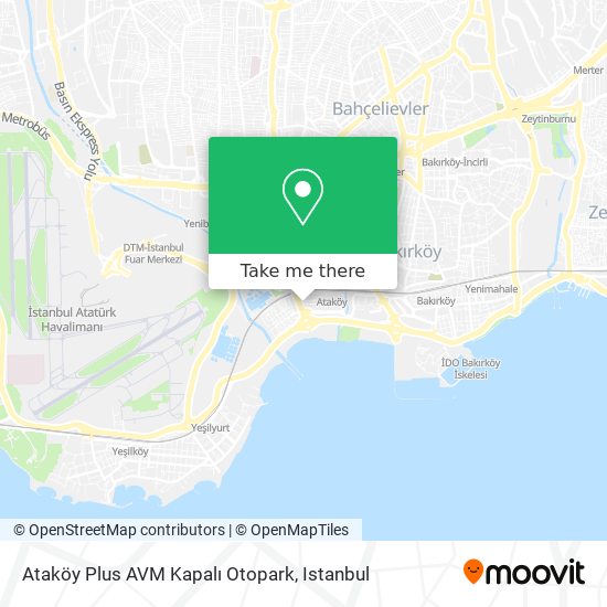 Ataköy Plus AVM Kapalı Otopark map