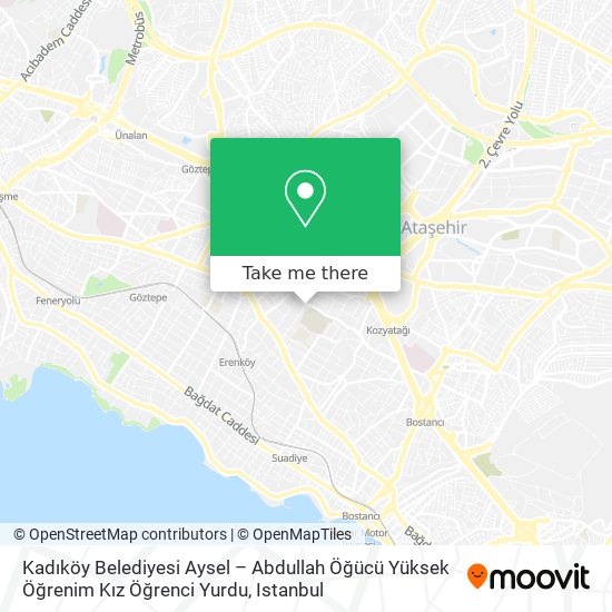 Kadıköy Belediyesi Aysel – Abdullah Öğücü Yüksek Öğrenim Kız Öğrenci Yurdu map