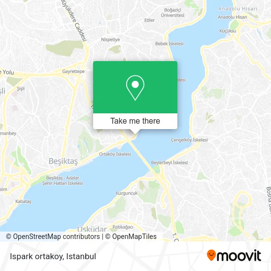 Ispark ortakoy map