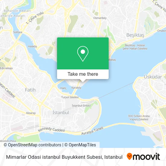 Mimarlar Odasi istanbul Buyukkent Subesi map
