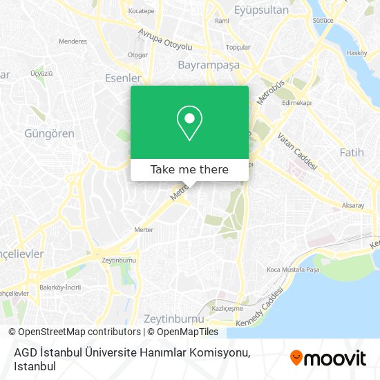 AGD İstanbul Üniversite Hanımlar Komisyonu map