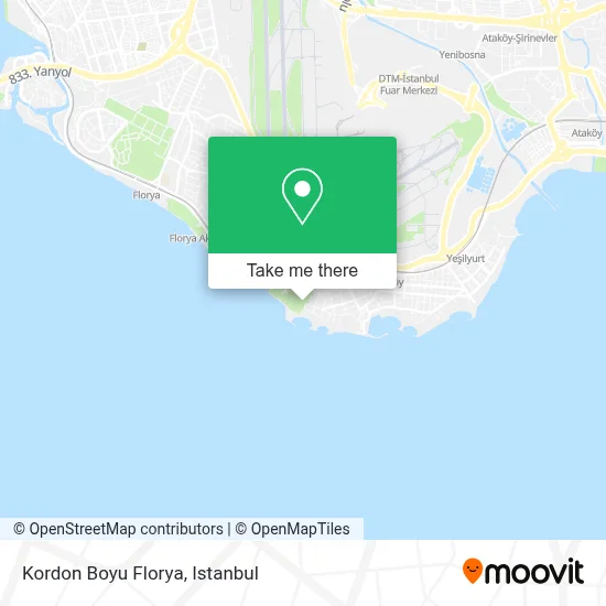 Kordon Boyu Florya map